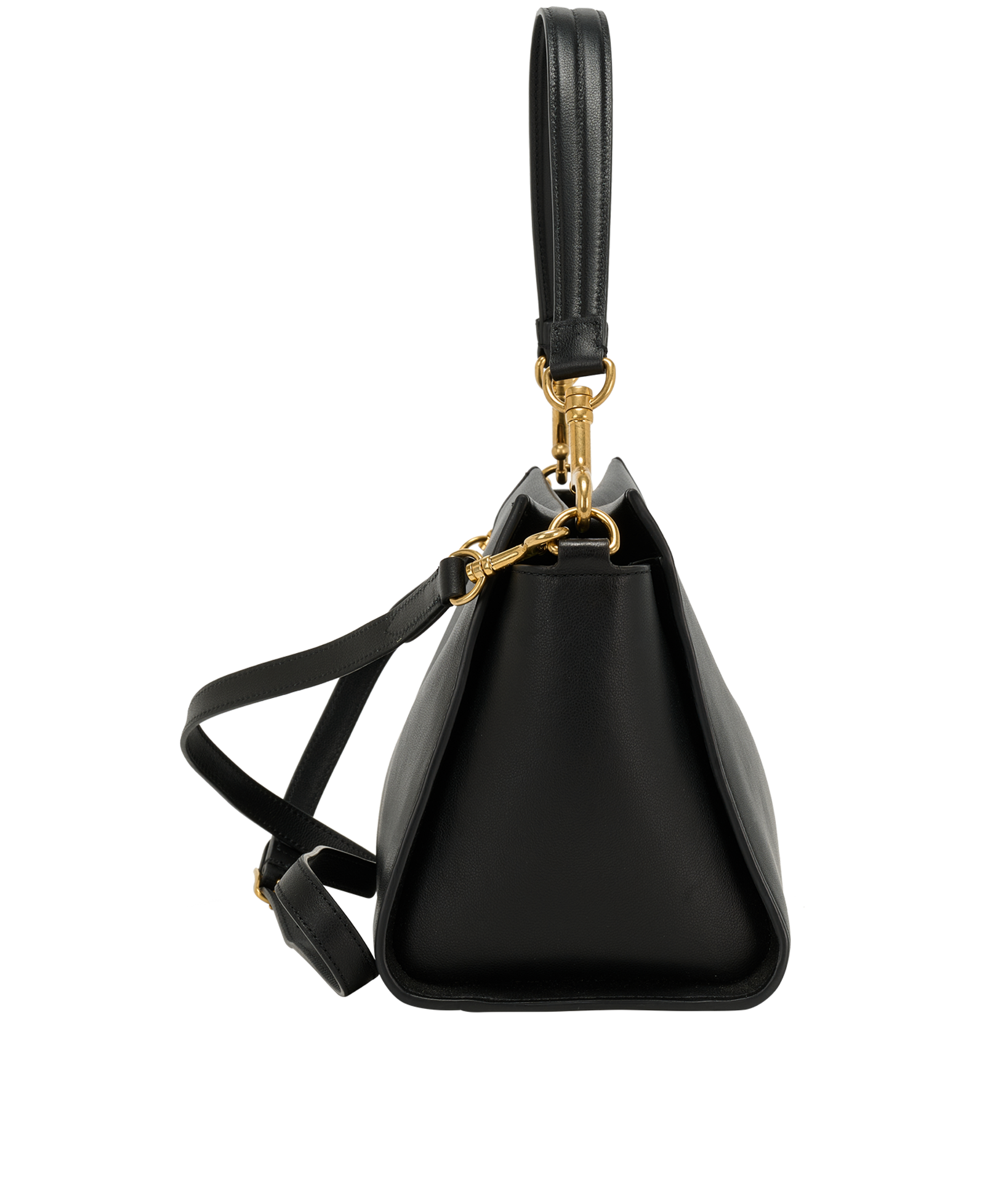 Small Shoulder Iris, &pound;550, Handbags, Black, Leather, Side view